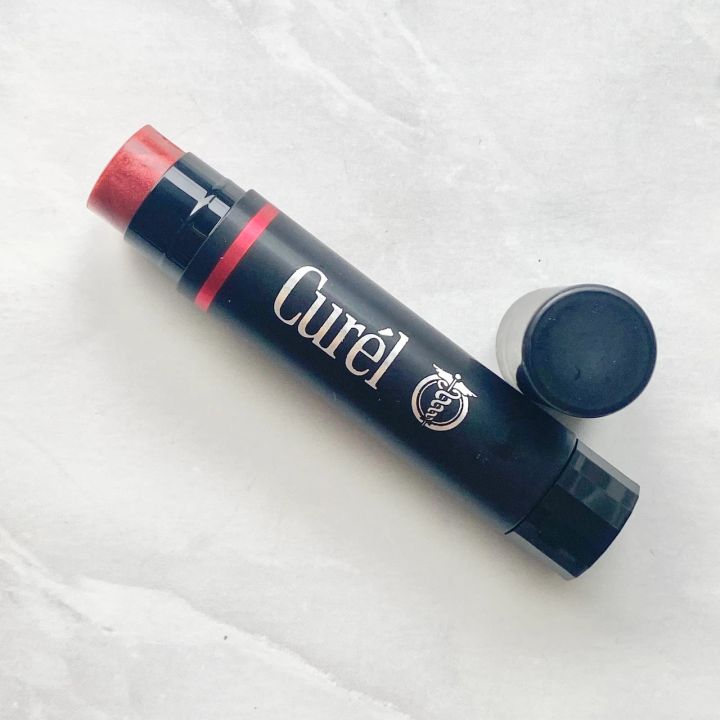 キュレル プチプラ リップクリーム 色付きリップ レッド