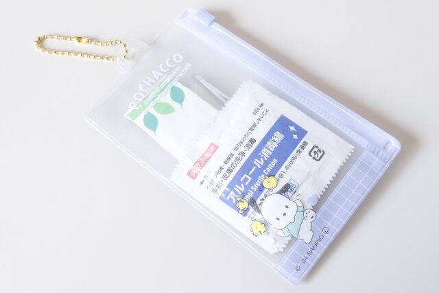 セリア チェーン付きファスナーケース 使用例