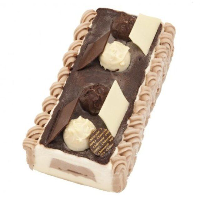 シャトレーゼ 【通販】デザートアイスケーキ チョコレートバニラ ドライアイス付き