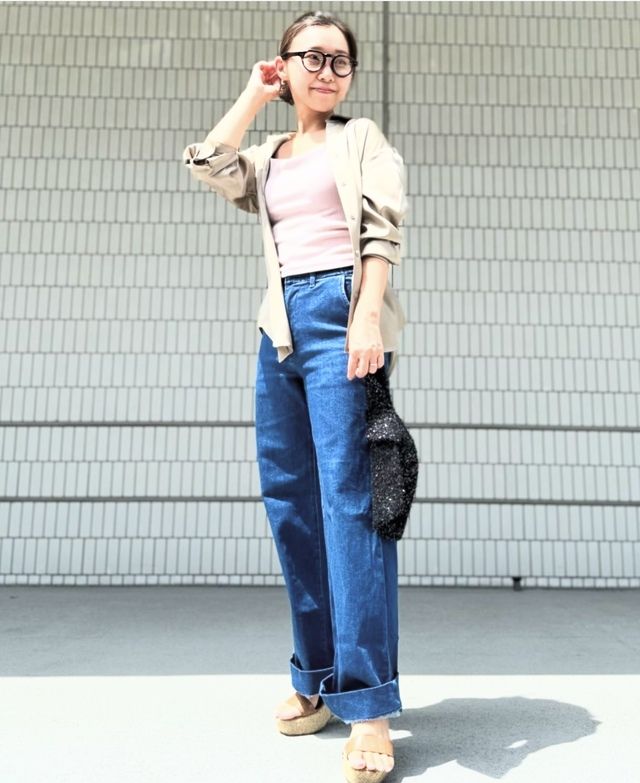 UNIQLOのサテンブラウス1