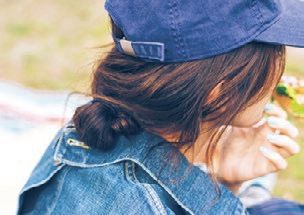 運動会キャップ髪アレンジ完成