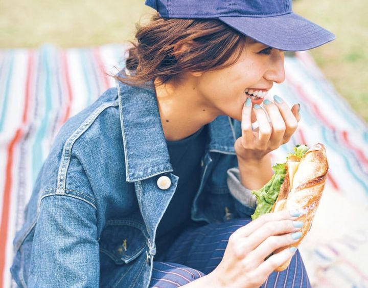 運動会キャップ髪アレンジ神山まりあ