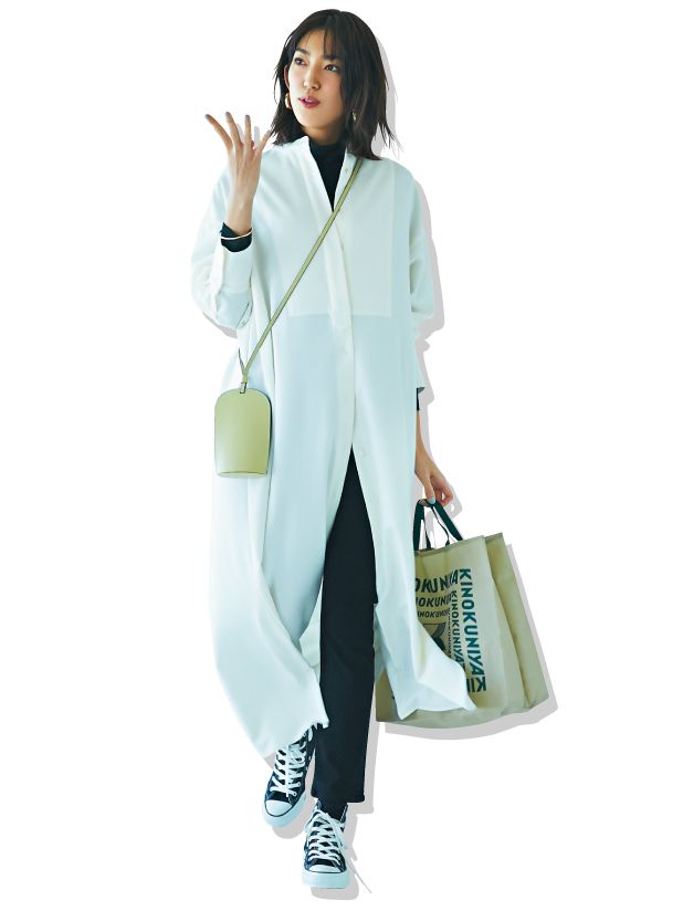 ママの運動会コーデ 黒のハイカットコンバースを使ったコーデ