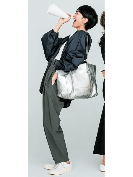 ママの運動会コーデ GIANNI CHIARINIのビッグトート