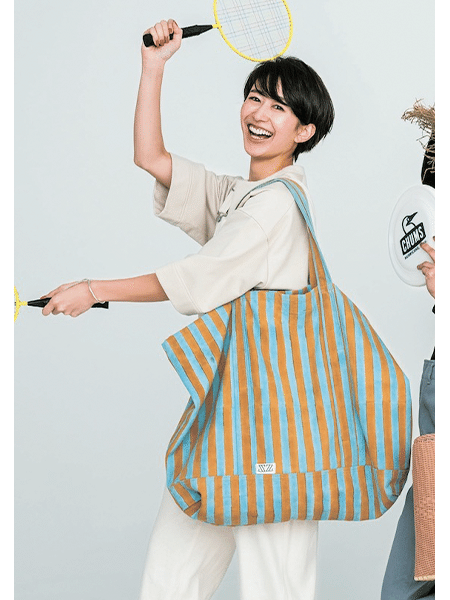 ママの運動会コーデ SZ BLOCKPRINTのビッグトート