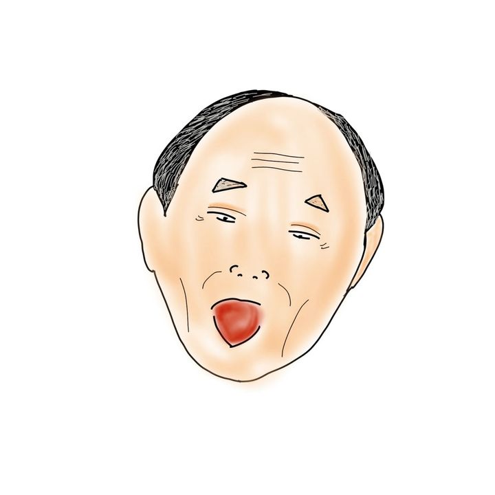 韓国人のお爺さんのイラスト