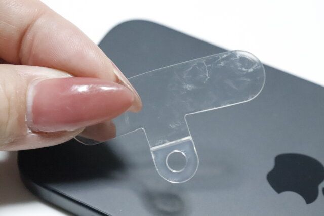 ダイソー スマホケース用 太紐ハンドストラップ モノクロ ストラップシート