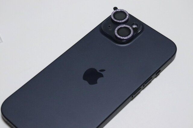 セリア カメラレンズカバー ラインストーン 使用例