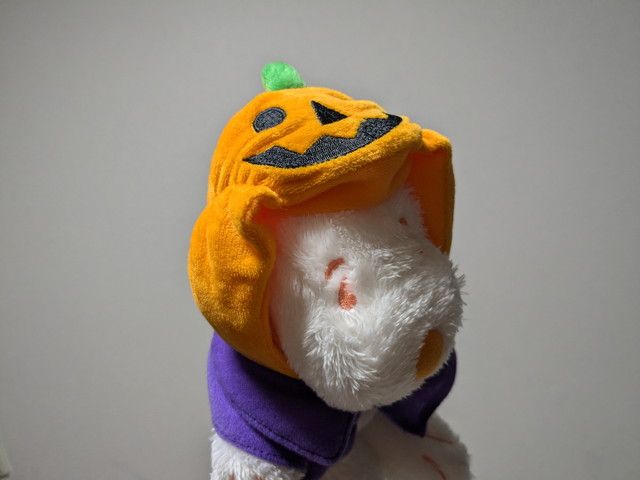 パンプキンスヌーピーのぬいぐるみポーチ顔