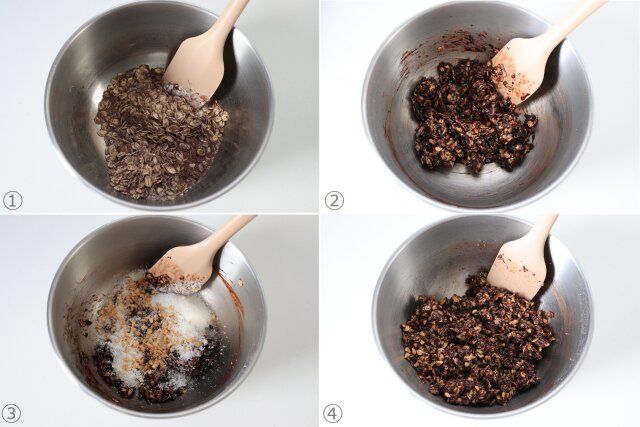 ボールに材料を入れ混ぜる