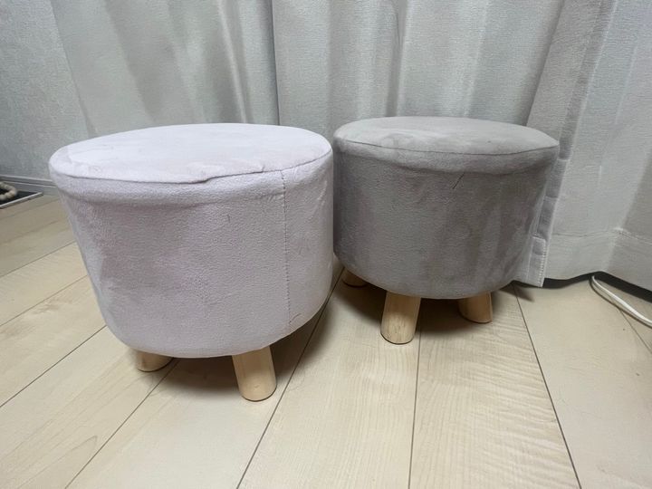 スエード調　円形スツール カバーが洗えるのも最高！【スリーピー】スエード調のクッション