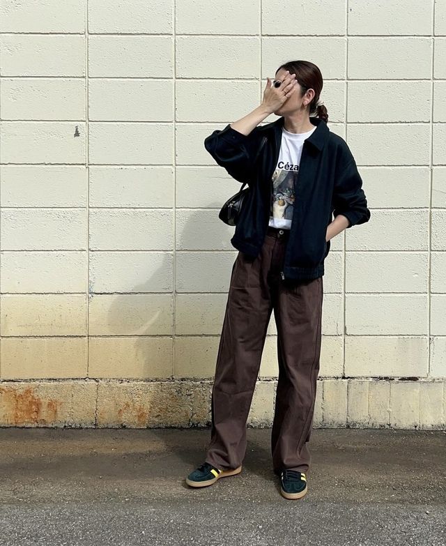 UNIQLOのブラッシュドジャージオーバーサイスブルゾン1