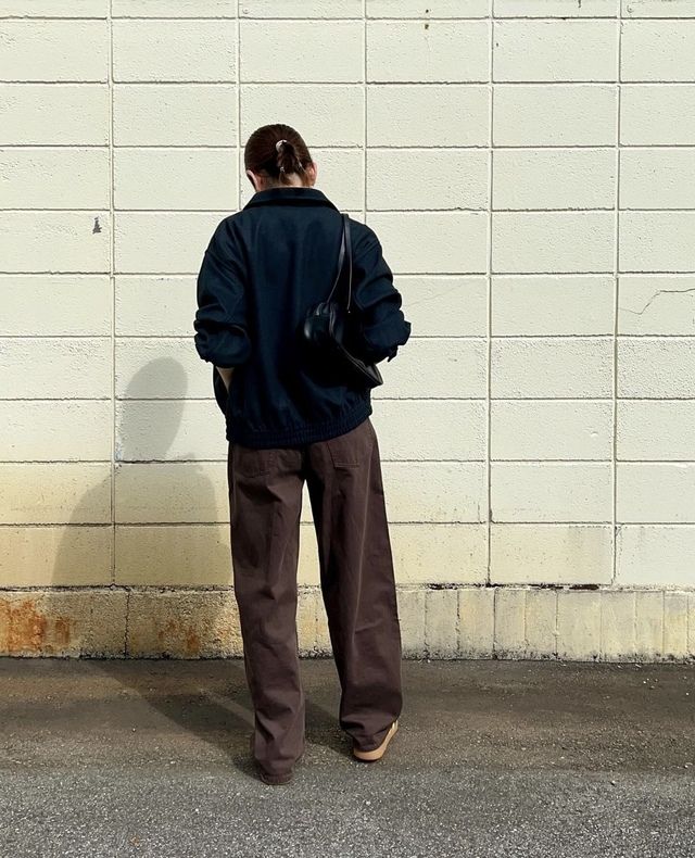 UNIQLOのブラッシュドジャージオーバーサイスブルゾン2