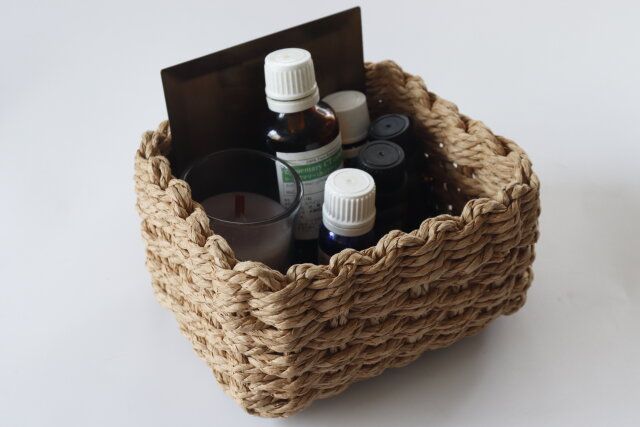 ダイソー ペーパー収納ボックス（長方形） 使用例 サイズ感 アロマグッズ