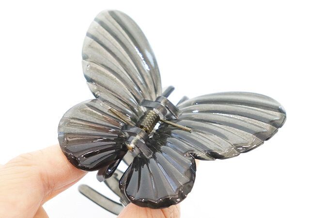 ダイソー バンスクリップ（グロッシー、蝶）