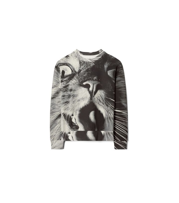 キャットプリント クルーネック ¥49,500