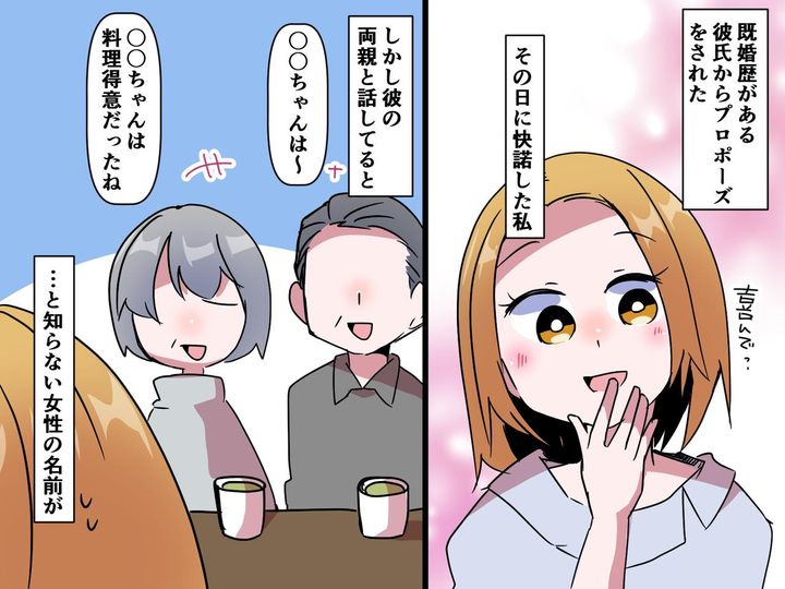 画像: 両家顔合わせの席でも【何度も前妻の話をしてくる義両親】にウンザリ！ → 彼がズバッと一言！