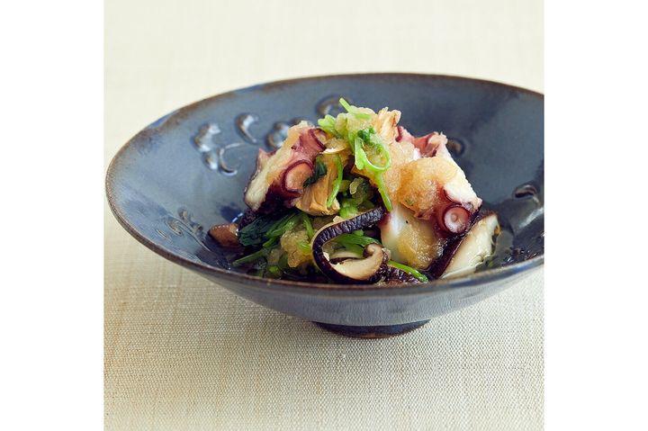 たこと椎茸のみぞれ和え