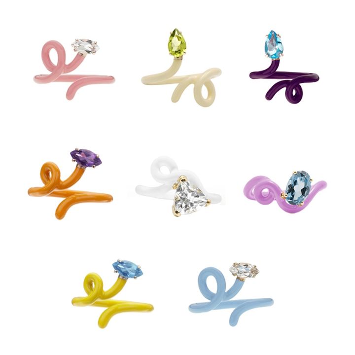 「ベア・ボンジャスカ」リング（SV×K9YG×天然石）￥97,900〜118,800