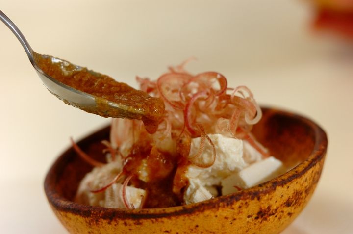 木綿豆腐のミョウガ和えの作り方2