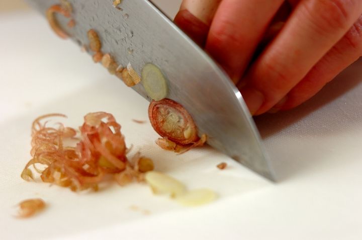 木綿豆腐のミョウガ和えの作り方1