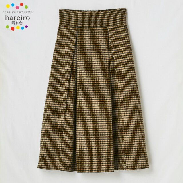 2024秋しまむらレディース千鳥柄ニットスカート