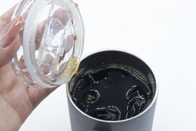 ダイソー ステンレスタンブラー（ハンドル＆蓋付、420mL） 容量