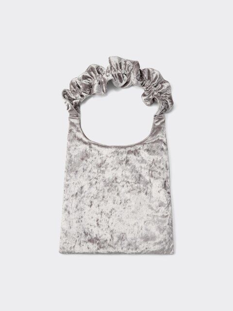 2024秋guレディースベロアフリルハンドルバッグ