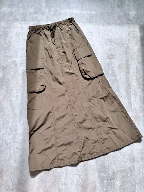 GUカーゴマキシスカートのカーキ