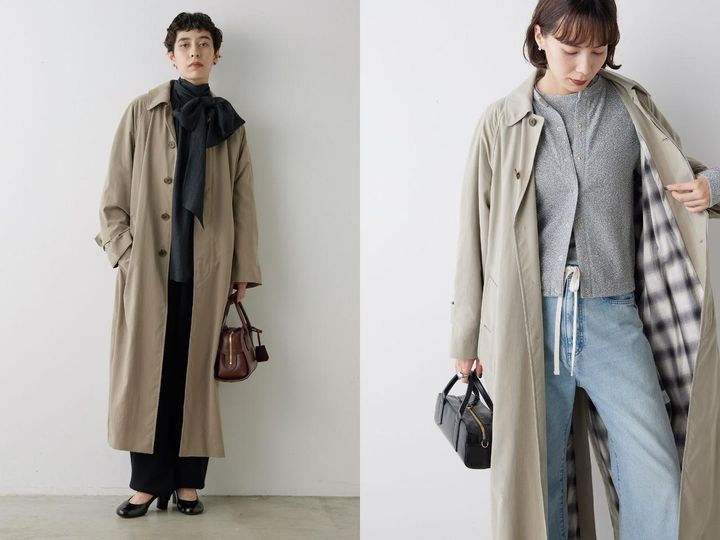 画像: 「ステンカラ－ロングコート」各￥77,000 出典：ウィム ガゼット