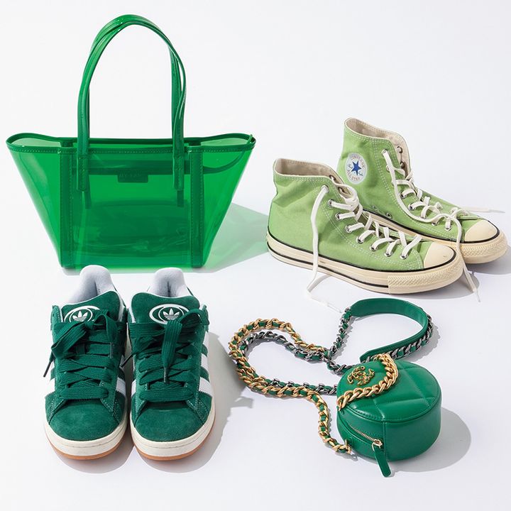 オシャレ心をくすぐるグリーンの小物