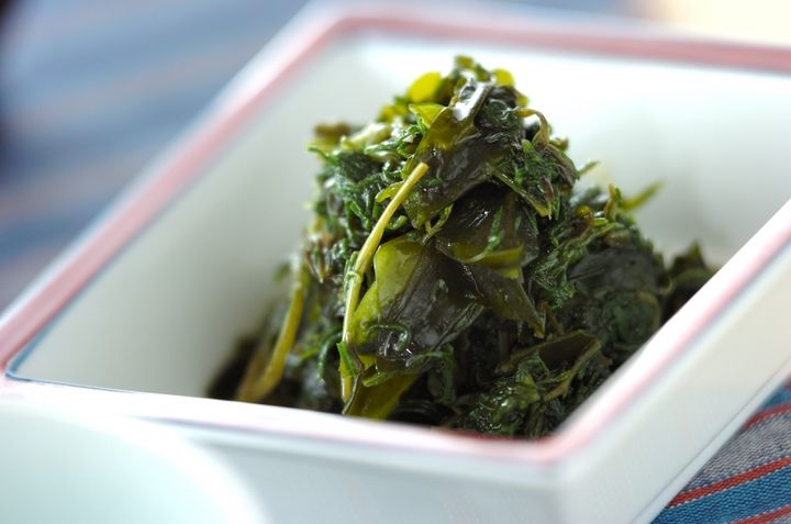 オカヒジキとワカメのポン酢和え