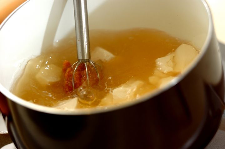 ほろほろ豆腐のおみそ汁の作り方1