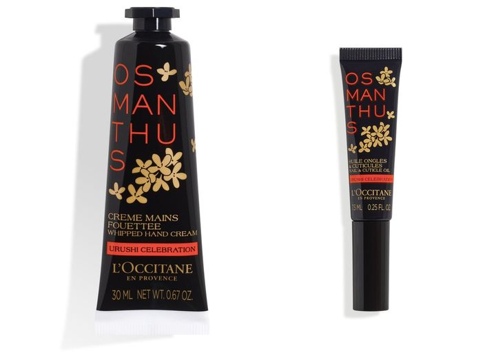 〈左から〉オスマンサス ハンドクリーム ウルシエディション 30ml ￥1,760 オスマンサス ネイルオイル ウルシエディション 7.5ml ￥2,860（ともに10月2日より限定発売）