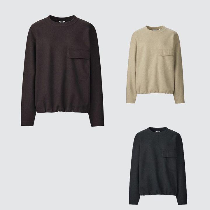 Uniqlo Uのブラッシュドジャージープルオーバー 