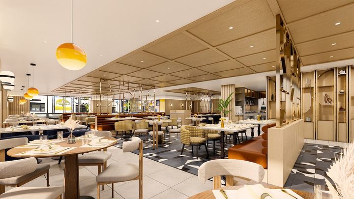 定番の洋食メニューに加え、カジュアルにアレンジした韓国料理が好評のオールデイダイニング。