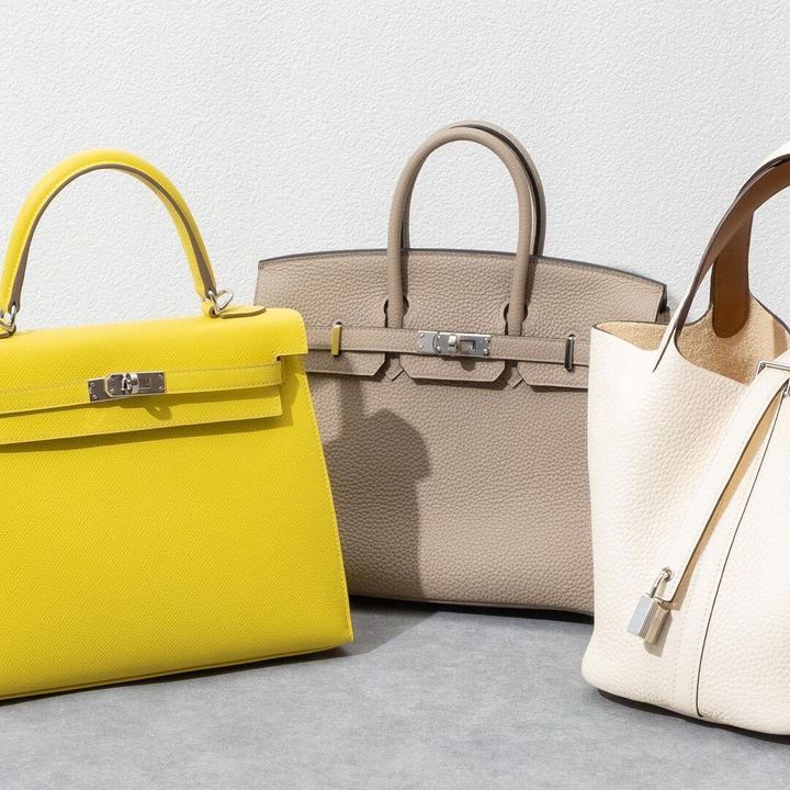 3つ並んだエルメスのバッグ