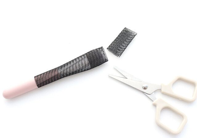 キャンドゥ メイクブラシネット 30P 使用例 サイズ調整