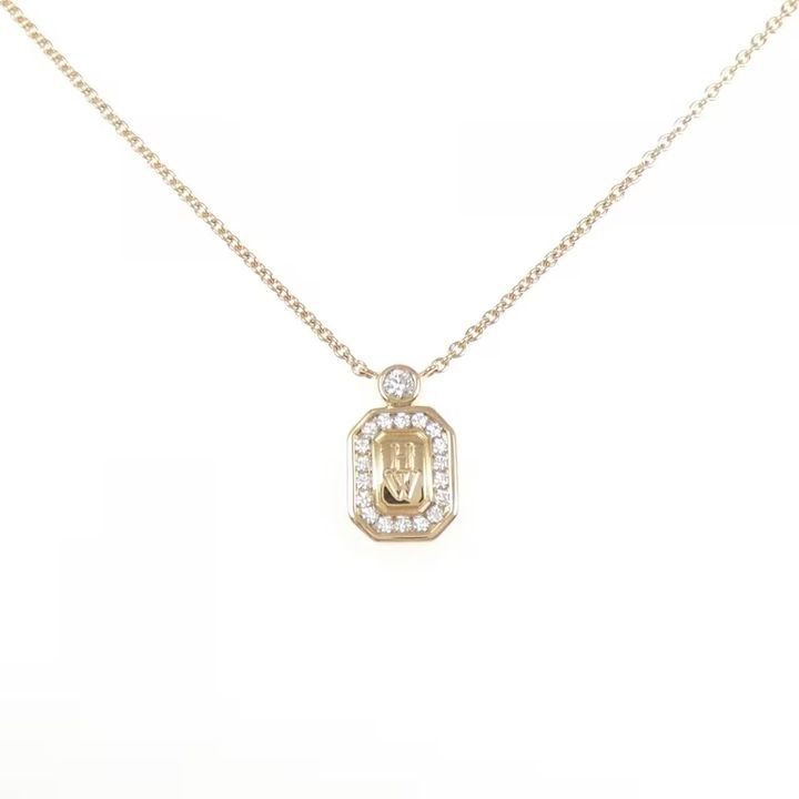 ハリーウィンストンのHWロゴ ネックレス