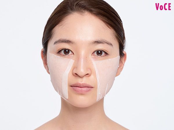 パックで肌温度を下げて赤みを抑えつつ、保湿。5分程度と短めでOK。