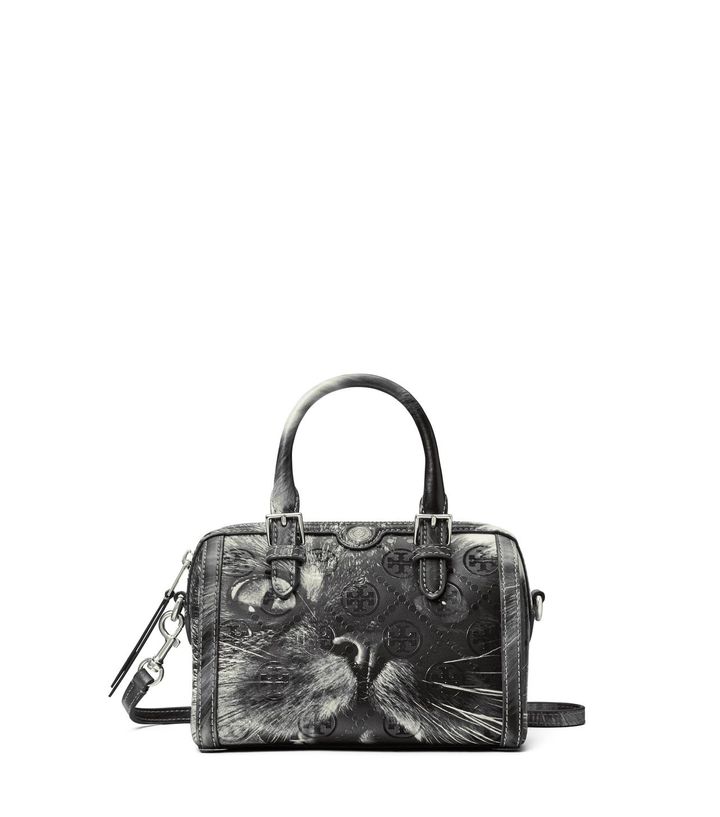 画像: 【Tory Burch】「T モノグラム キャットプリント プチバレルバッグ」（H12cm×W18.5cm× D11.5cm） ￥97,900（税込）