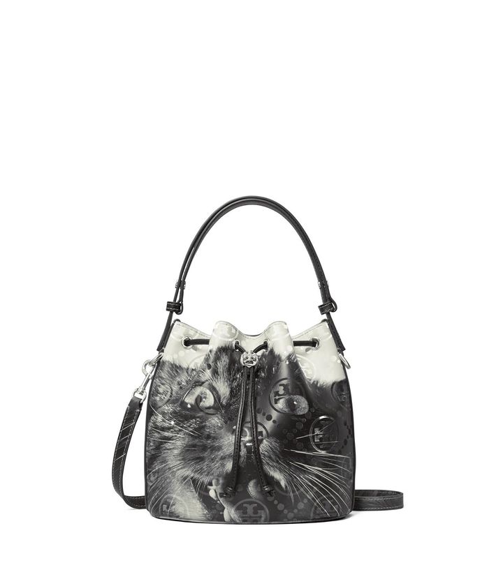 画像: 【Tory Burch】「 T モノグラム キャットプリント バケットバッグ」（H21cm×W21cm×D12cm） ￥112,200（税込）