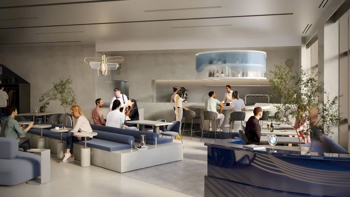 1階にはランチ、カフェ、バーとして利用できる「CAFÉ & BAR B」がある。