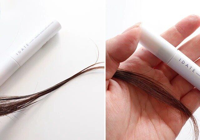 ダイソー アイデイト 前髪キープブラシ 使用例