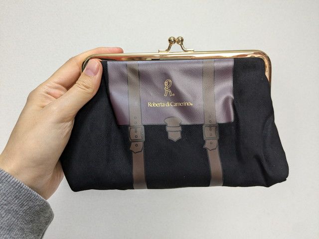 ロベルタ ディ カメリーノ中綿入り＆スエード調クラシカル上品ポーチ