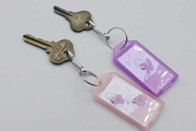 セリア オイスター ネームキーホルダー 使用例