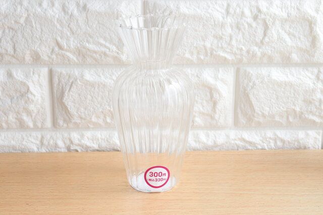 ダイソー ガラスフラワーベース（G）