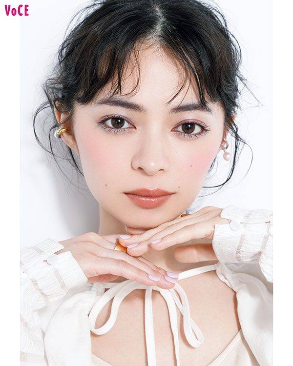 丸顔のチークの入れ方3. 完成