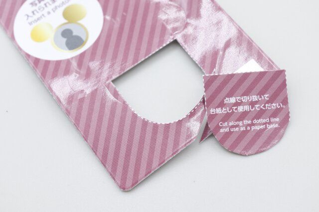 ダイソー フォトキーホルダー（ミッキーアイコン／ミニーアイコン） パッケージ 台紙