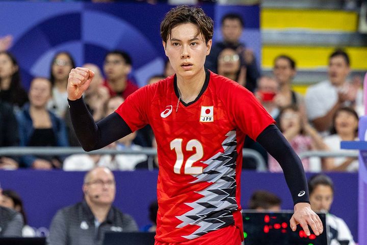 バレーボール男子日本代表の髙橋藍（C）Getty Images